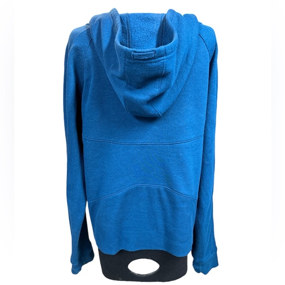 Women’s Hoodie, medium, thumb holes, two pockets, zipper, cotton/polyester, Teal - Picture 2 of 3